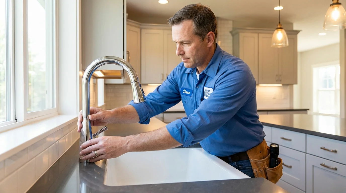 Kitchen faucet installation by Johns Plumbing LLC in Cape Coral
